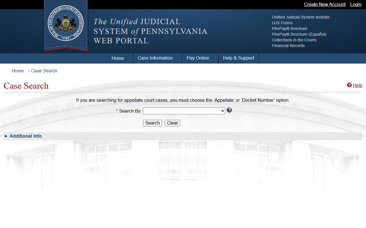 Tioga County court records after arrest UJS Case Search